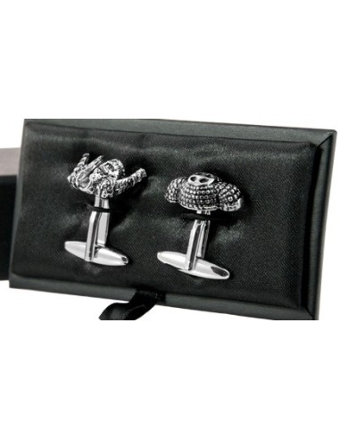 Boutons de manchette en métal Flamenco et Bull