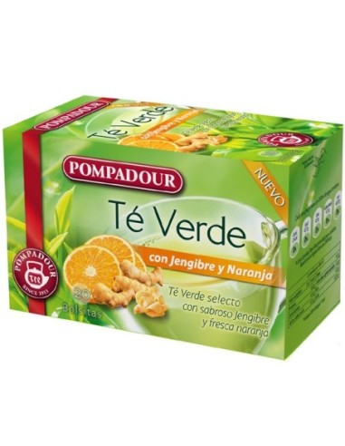 Té Verde con jengibre y naranja Pompadour 40 gr.