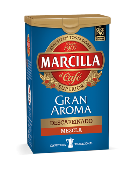 Café molido mezcla descafeinado Marcilla 200 gr.