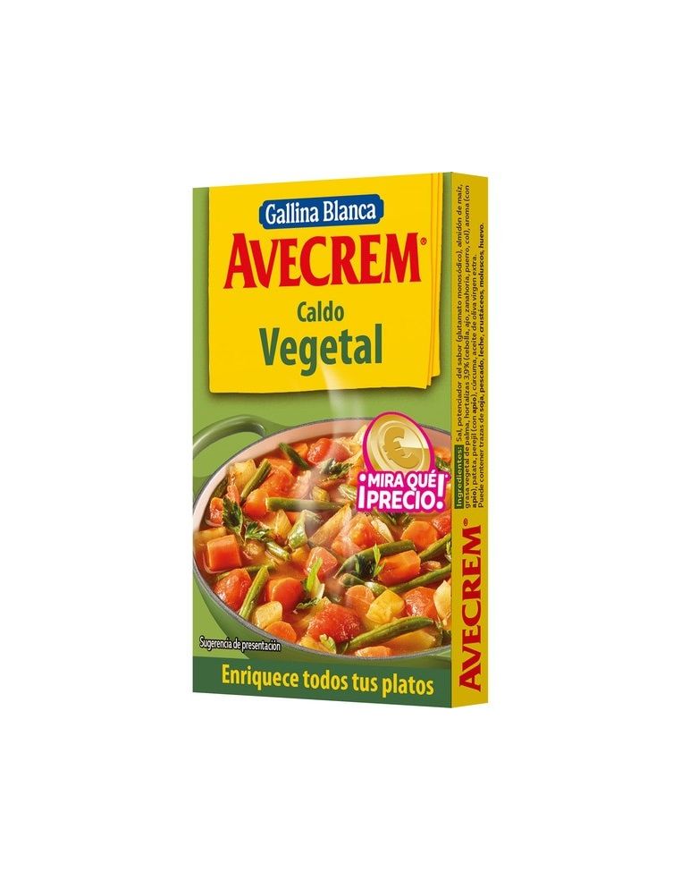 Avecrem Vegetable Broth 8 units 80 gr.