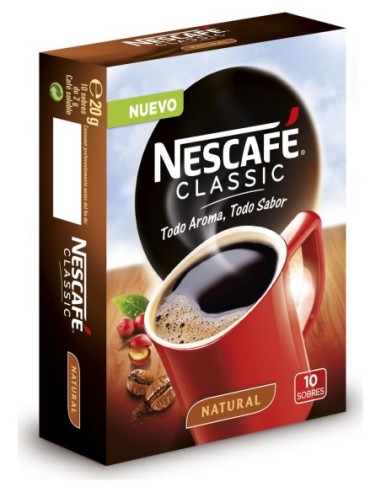Café natural Nescafé Classic 10 sobres