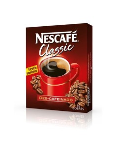 Entkoffeinierter Kaffee Nescafé Classic 10 Umschläge