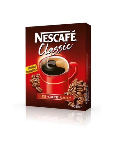 Café descafeinado Nescafé Classic 10 sobres