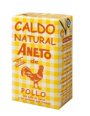 Caldo natural de pollo Aneto 1l.