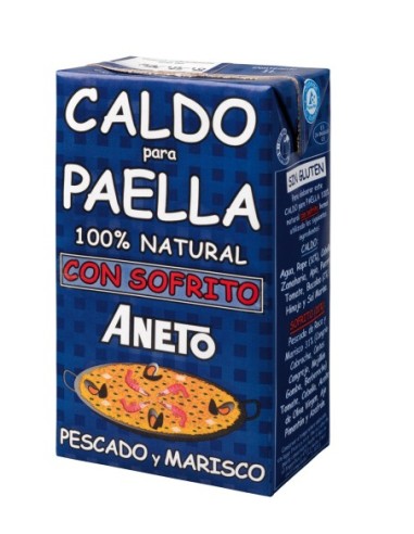Caldo natural para paella Aneto 1 l.