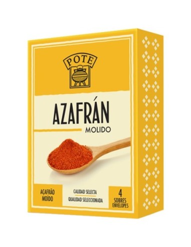 Azafrán selecto molido Pote 4 sobres 10 gr.