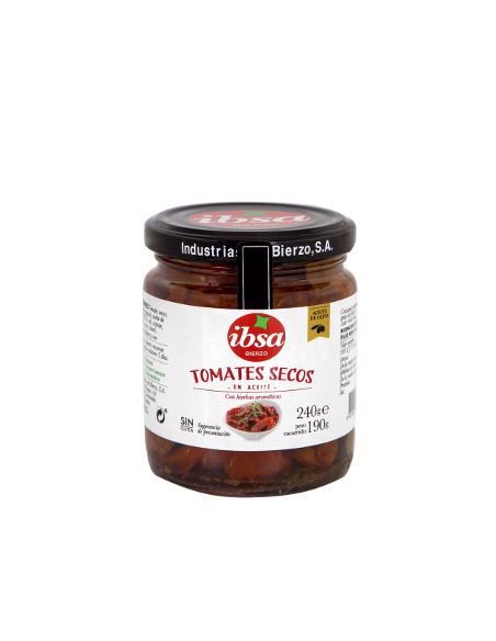 Tomates secos en aceite de oliva Ibsa 240 gr.