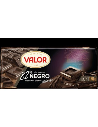 Chocolate negro 82% Valor 170 gr.