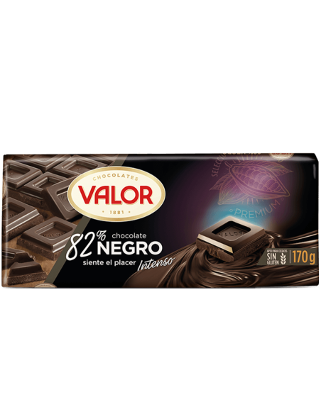 Chocolate negro 82% Valor 170 gr.