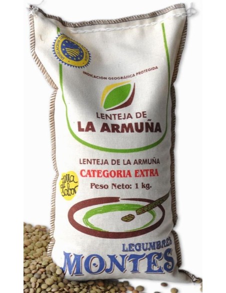 Lentejas IGP de la Armuña Legumbres Montes saco 1 kg.