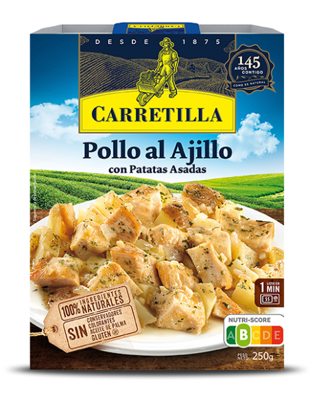 Knoblauchhähnchen Mit Bratkartoffeln Carretilla 300 Gr.