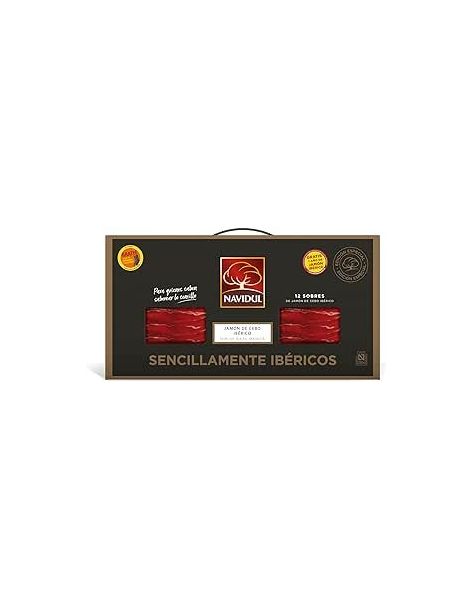 Maletín jamón de cebo ibérico Navidul 12 sobres (12x75 gr.)