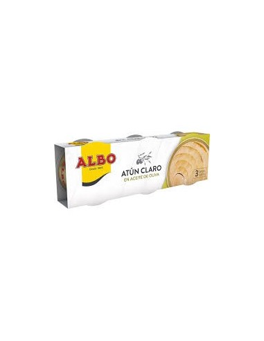 Atún claro en aceite de oliva Albo pack 3 ud. 276 gr.