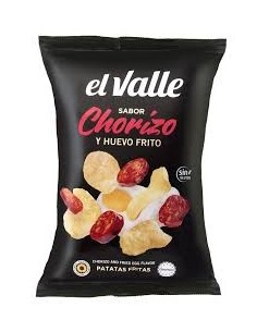 Patatas fritas con sabor a chorizo y huevo frito El Valle 130 gr.