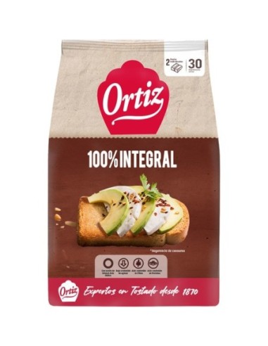 Panecillo Ortiz tostado 100% integral 324 gr.