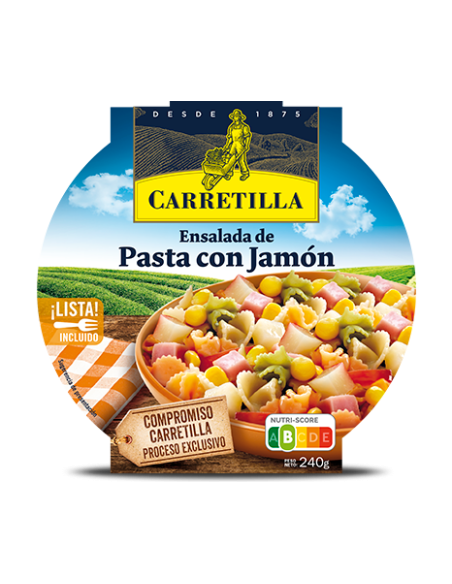 Ensalada de pasta con jamón Carretilla 240 gr.