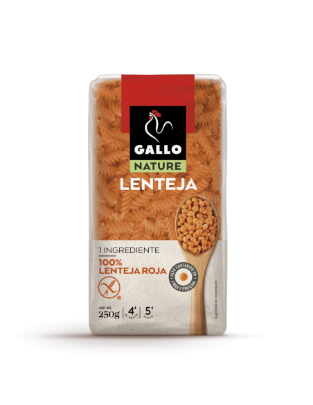 100% red lentil propellers Gallo Nature 250 gr.