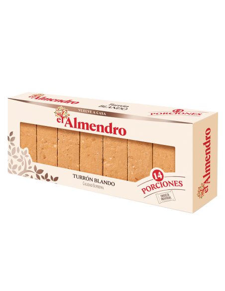 Turrón blando en porciones calidad suprema El Almendro 16 ud. 420 gr.