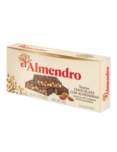 Turrón de chocolate con almendras El Almendro 250 gr.