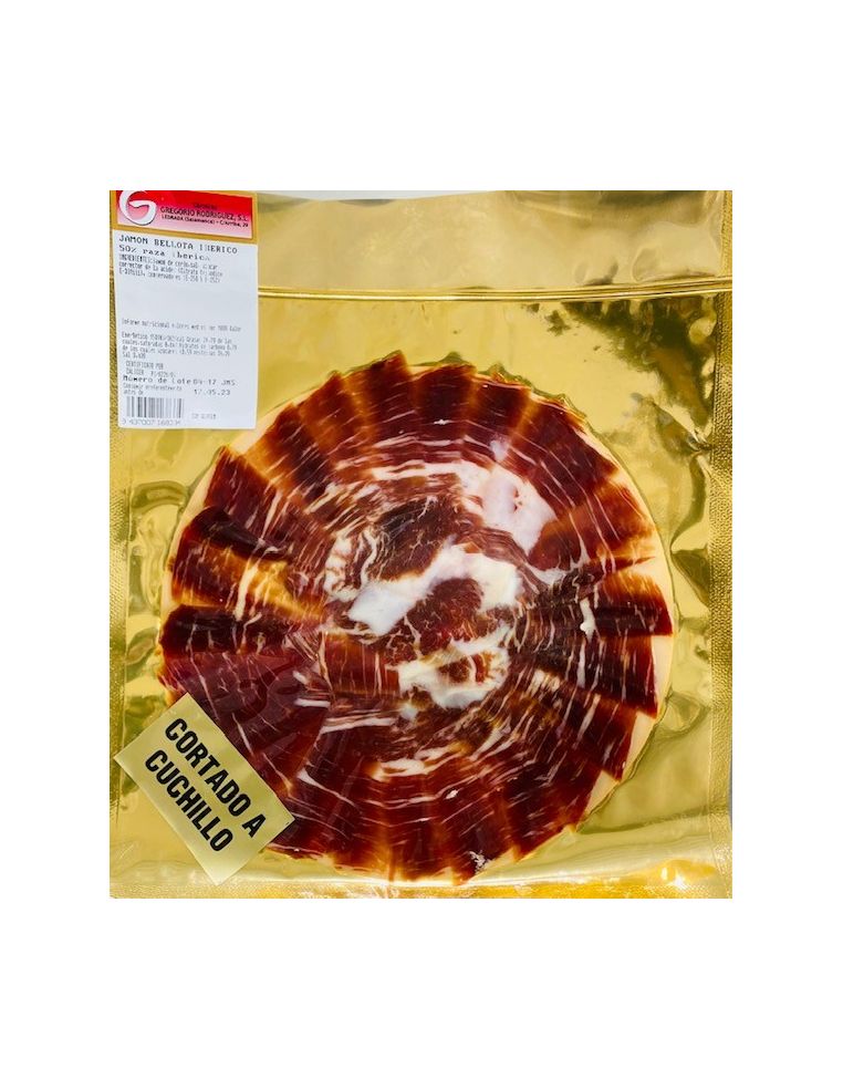 Messergeschnittener iberischer Schinken aus Eichelmast  Gregorio Rdguez.100 gr.