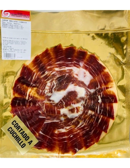 Jambon Ibérique de Bellota coupé au couteau Gregorio Rdguez.100 gr.