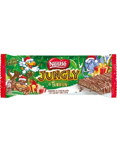 Turrón de chocolate y galleta Jungly 232 gr.