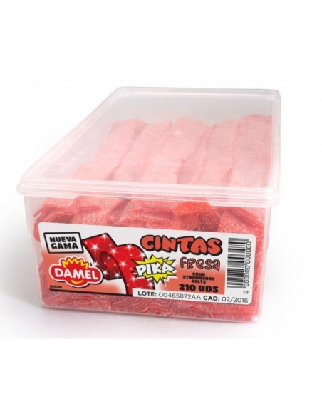 Cintas de regaliz fresa Pika Damel 210 ud.