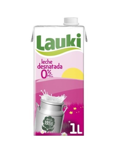Leche desnatada Lauki 1 l.