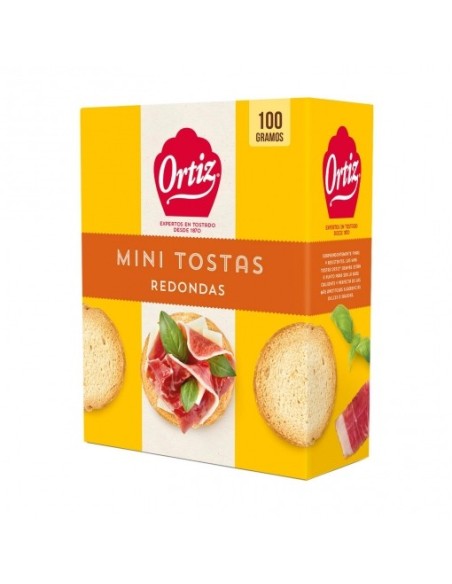 Mini tostas redondas Ortiz 100 Gr.