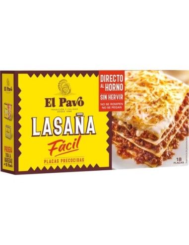 Plats Précuits Pour Lasagnes El Pavo 200 Gr.