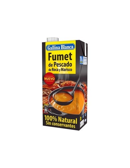 Caldo Fumet de pescado de roca y marisco Gallina Blanca 1 l.