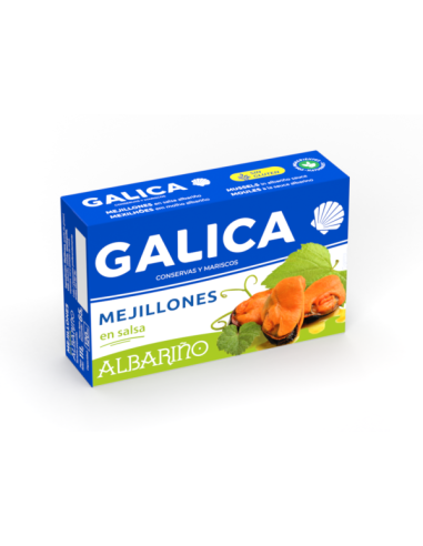Miesmuscheln in Weinsoße Albariño Galica 111 gr.