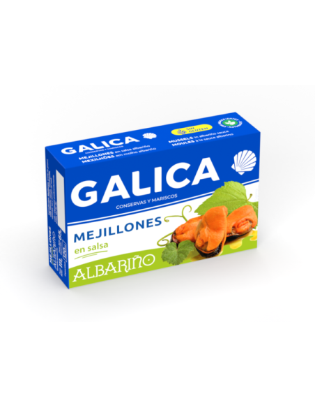 Miesmuscheln in Weinsoße Albariño Galica 111 gr.