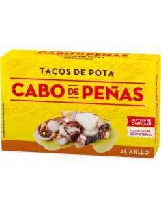 Tacos of squid with garlic Cabo de Peñas 111 gr.