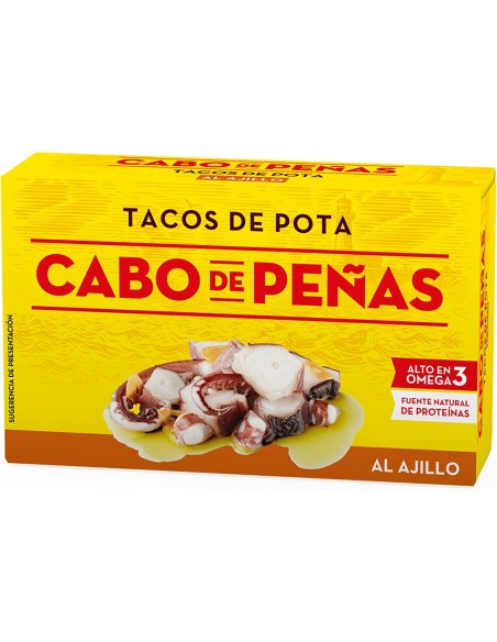 Tacos de calamars à l´ail Cabo de Peñas 111 gr.
