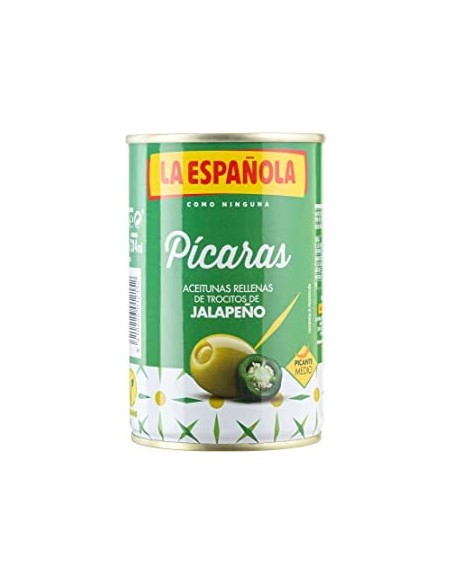Aceitunas pícaras rellenas de jalapeño La Española 130 gr.