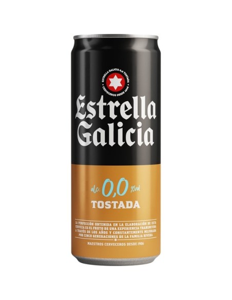 Toasted beer 0.0 non-alcoholic Estrella Galicia 6 ud x 33 cl.