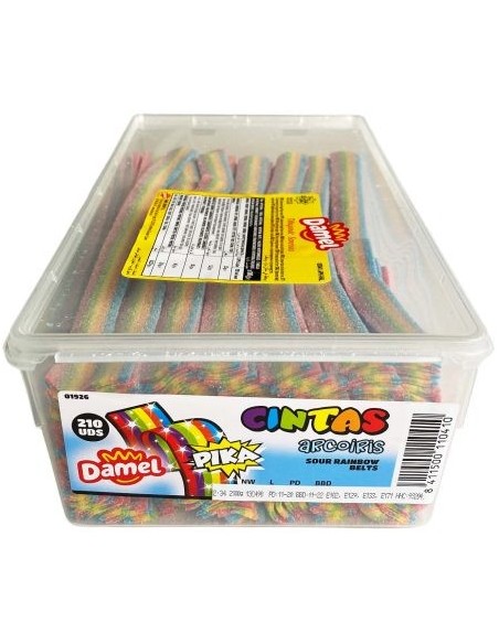 Cintas de regaliz arcoiris Damel 200 ud.