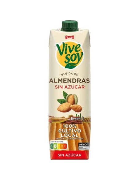 Boisson aux amandes sans sucre Vivesoy Pascual 1 l.