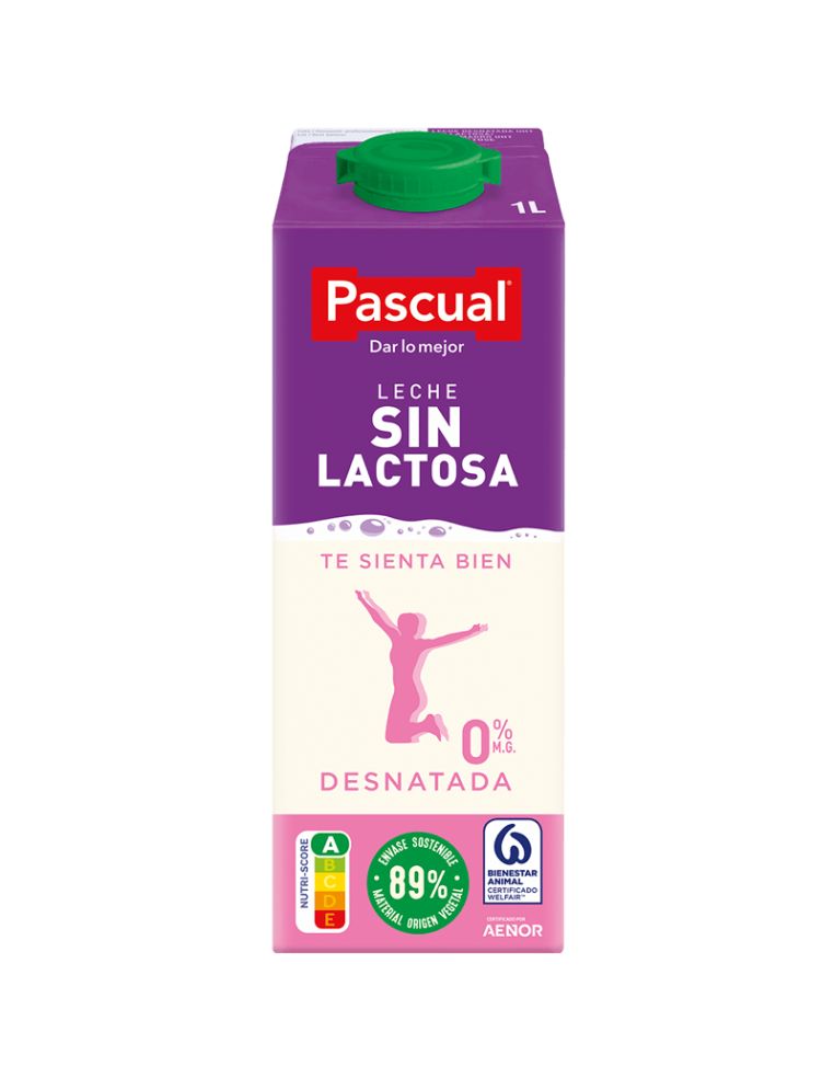 Lactose-free skimmed milk Pascual 6 ud. x 1 l.