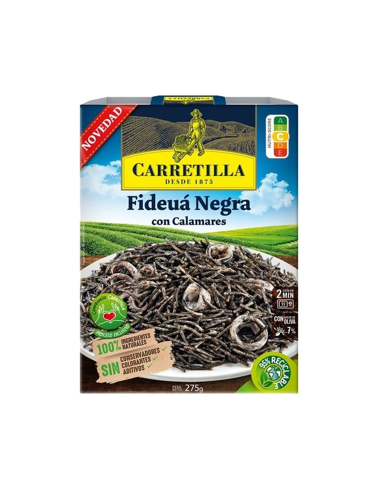 Fideuá black with squid Carretilla 250 gr.