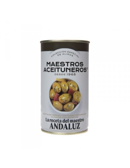 Aceitunas verdes La Receta del Maestro Andaluz Maestros Aceituneros 185 gr.