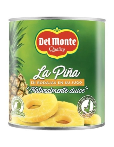 Piña troceada en su jugo Del Monte 820 gr.