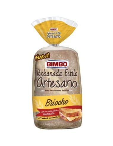 Pan Bimbo rebanada estilo artesano Brioche 550 gr.