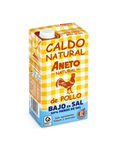 Bouillon de Poulet Naturel Wenig Salz Aneto 1l.