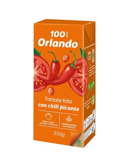 Tomate frito con chilli picante Orlando 350 Gr.