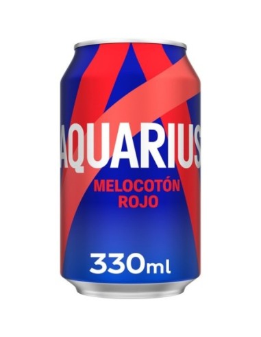 Aquarius sabor melocotón rojo 33 cl. Pack 8 latas