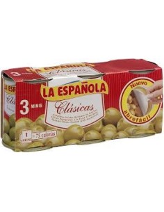 Aceitunas rellenas de anchoa La Española pack 3 ud. x 50 Gr.
