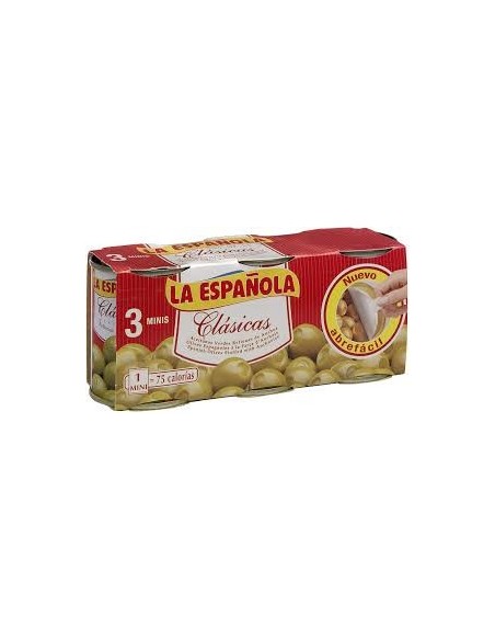 Aceitunas rellenas de anchoa La Española pack 3 ud. x 50 Gr.