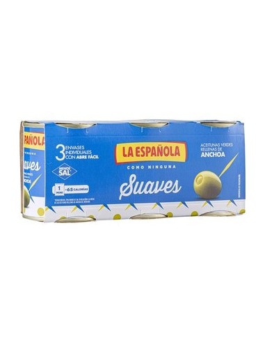 Sardellen Gefüllte Oliven weiche aus Der Spanischen  Pack 3 ud. x 50 Gr.